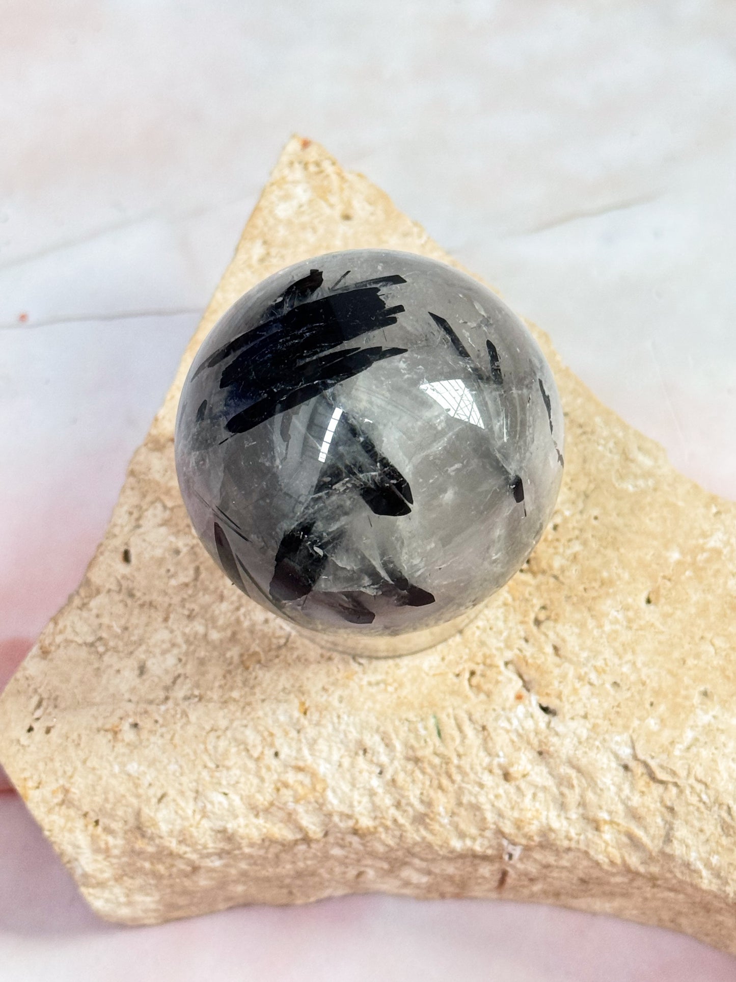 Tourmilated Quartz Spheres