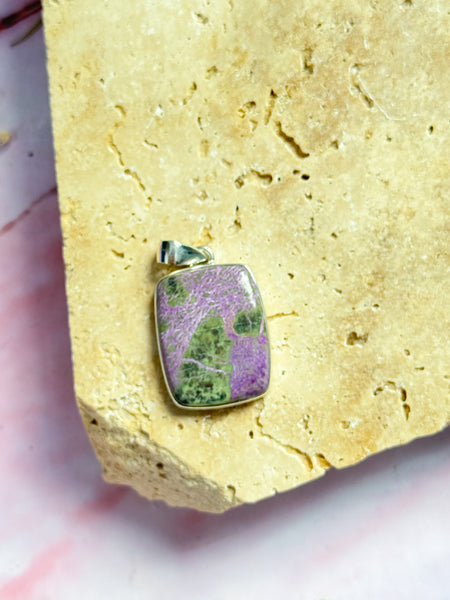 Serpentine and Stichtite Pendants