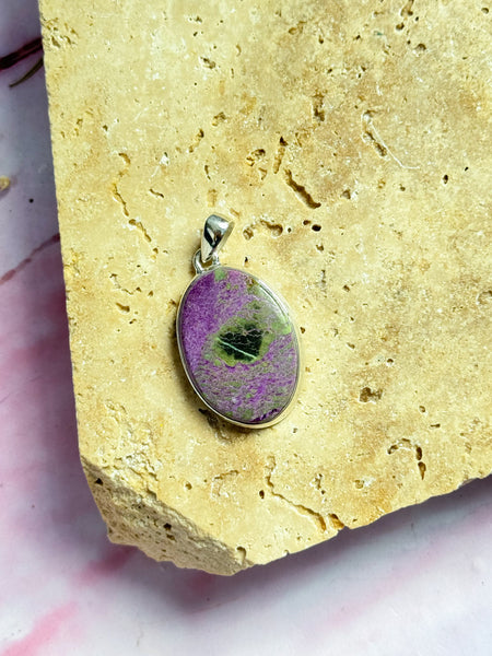 Serpentine and Stichtite Pendants