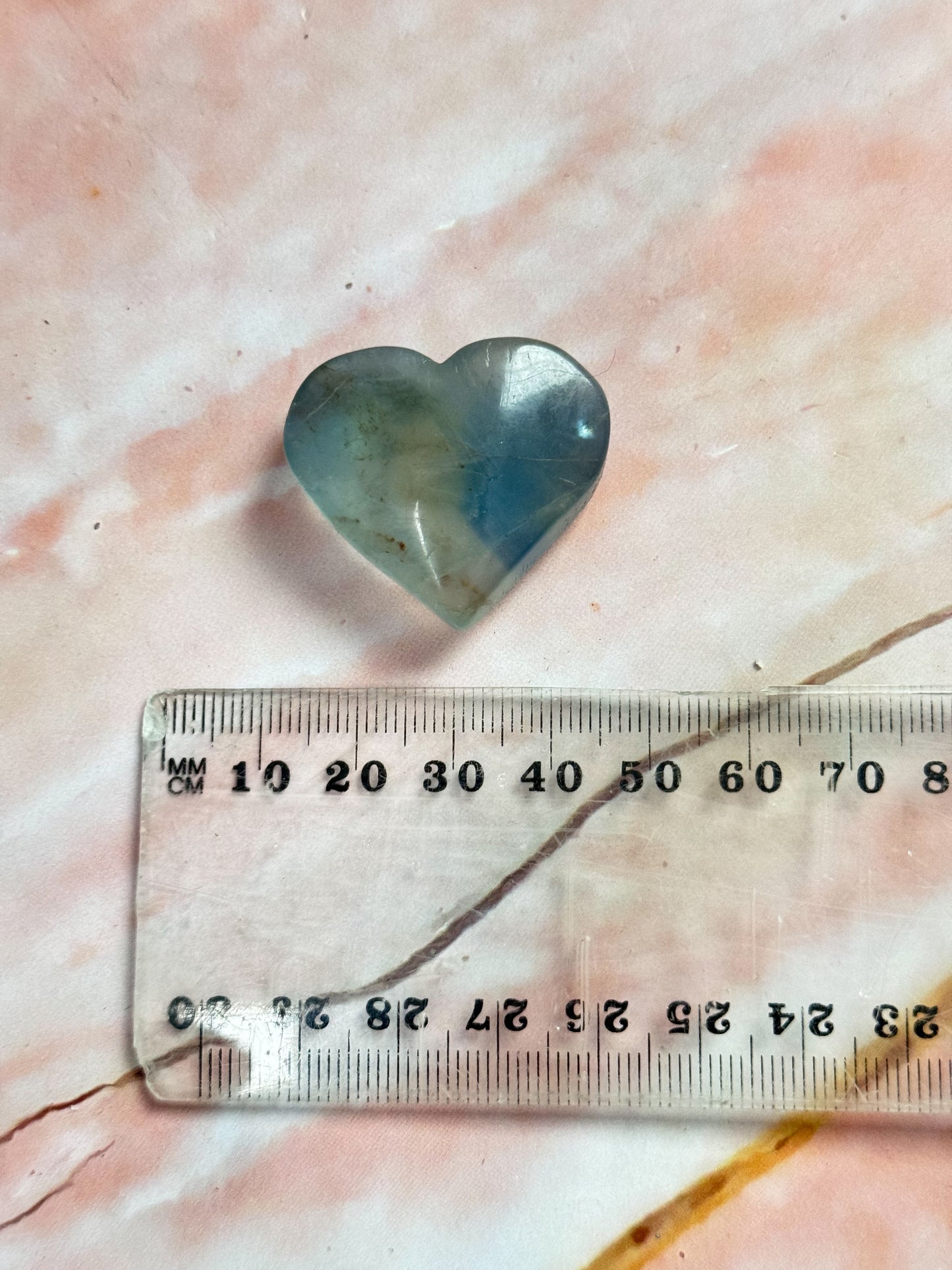 Blue Fluorite Hearts