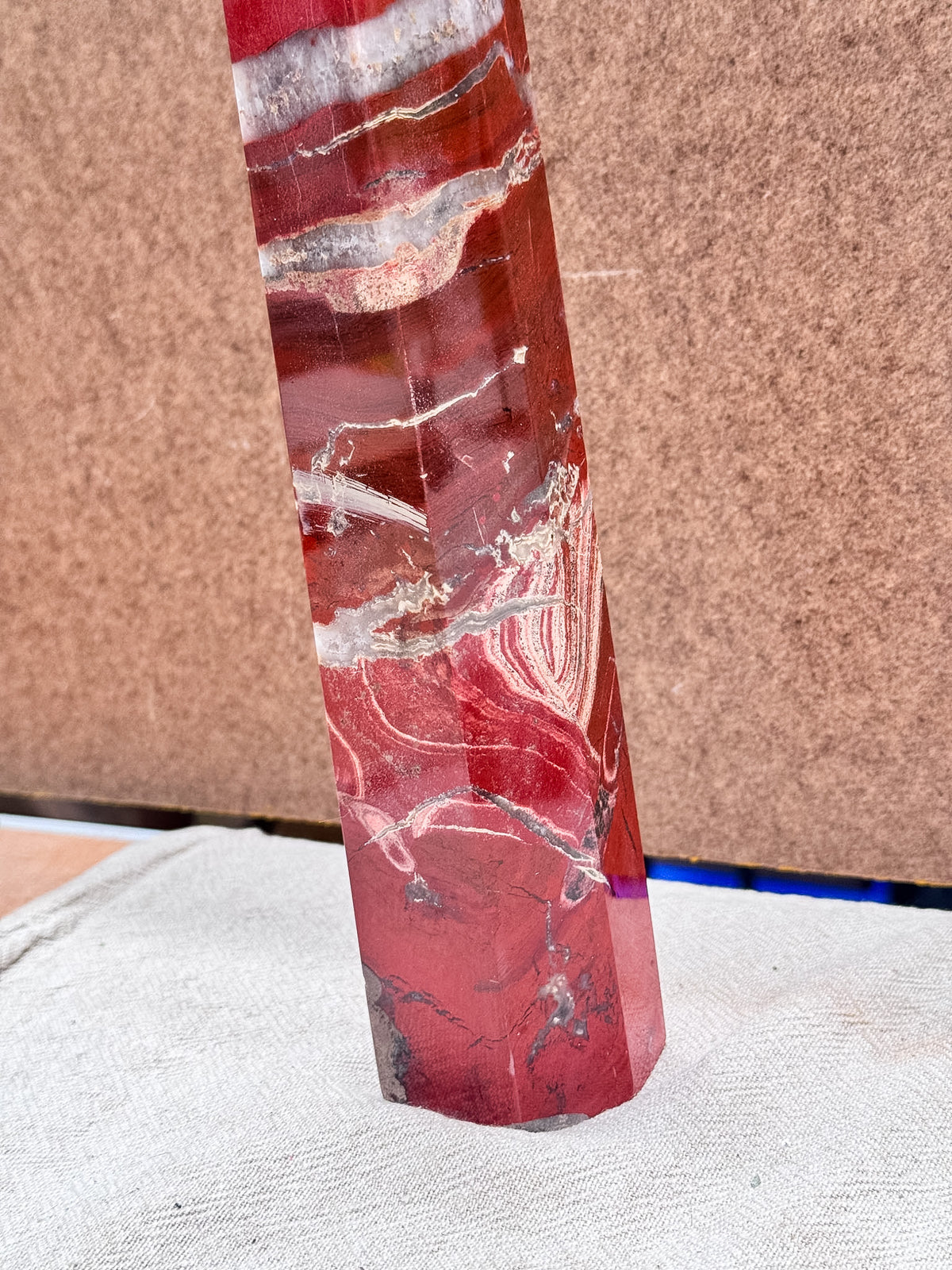 Red Jasper with Quartz Tower