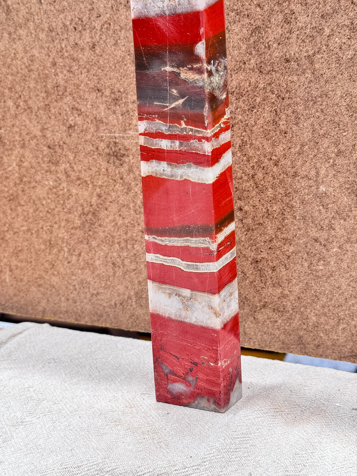Red Jasper with Quartz Tower