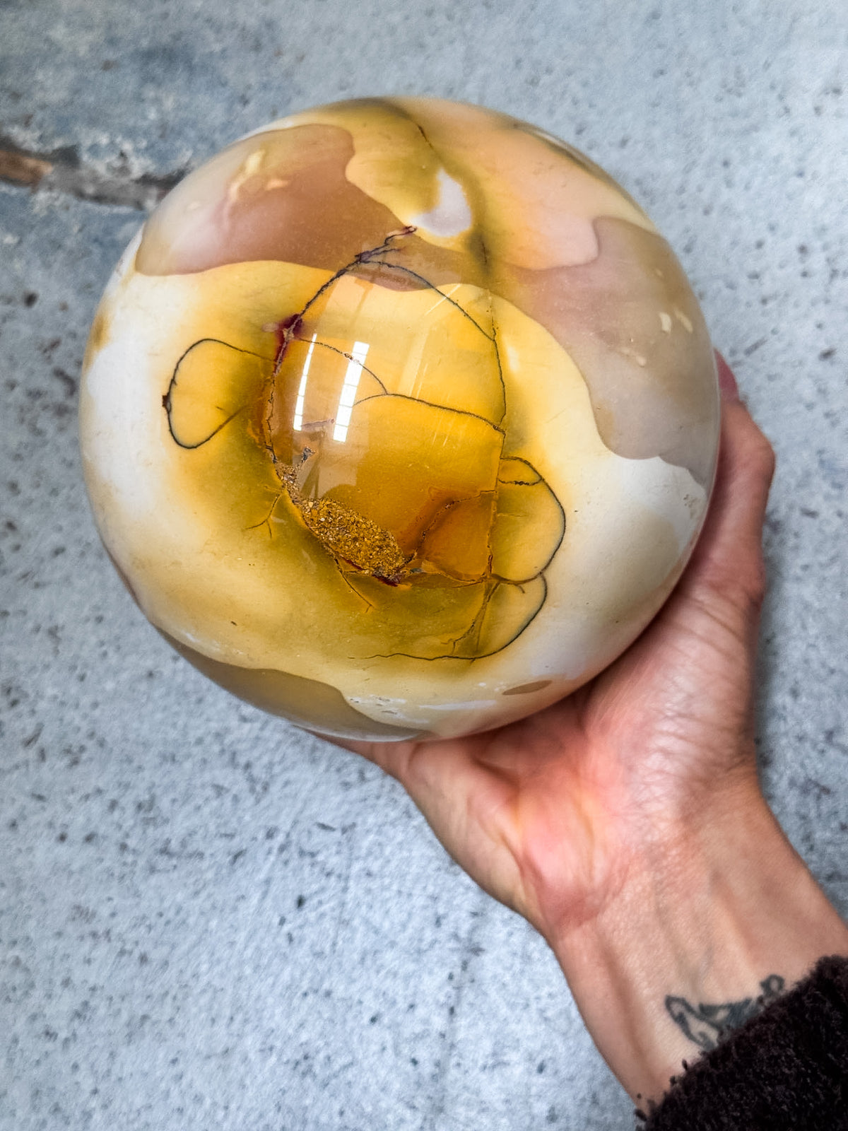 Large Yellow Mookaite Sphere