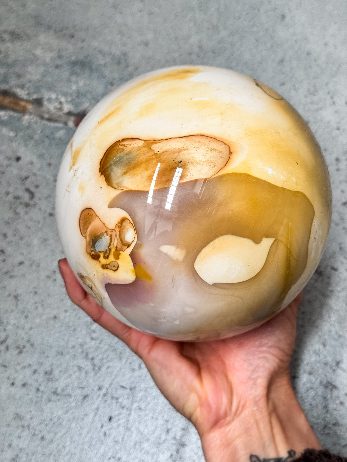 Large Yellow Mookaite Sphere