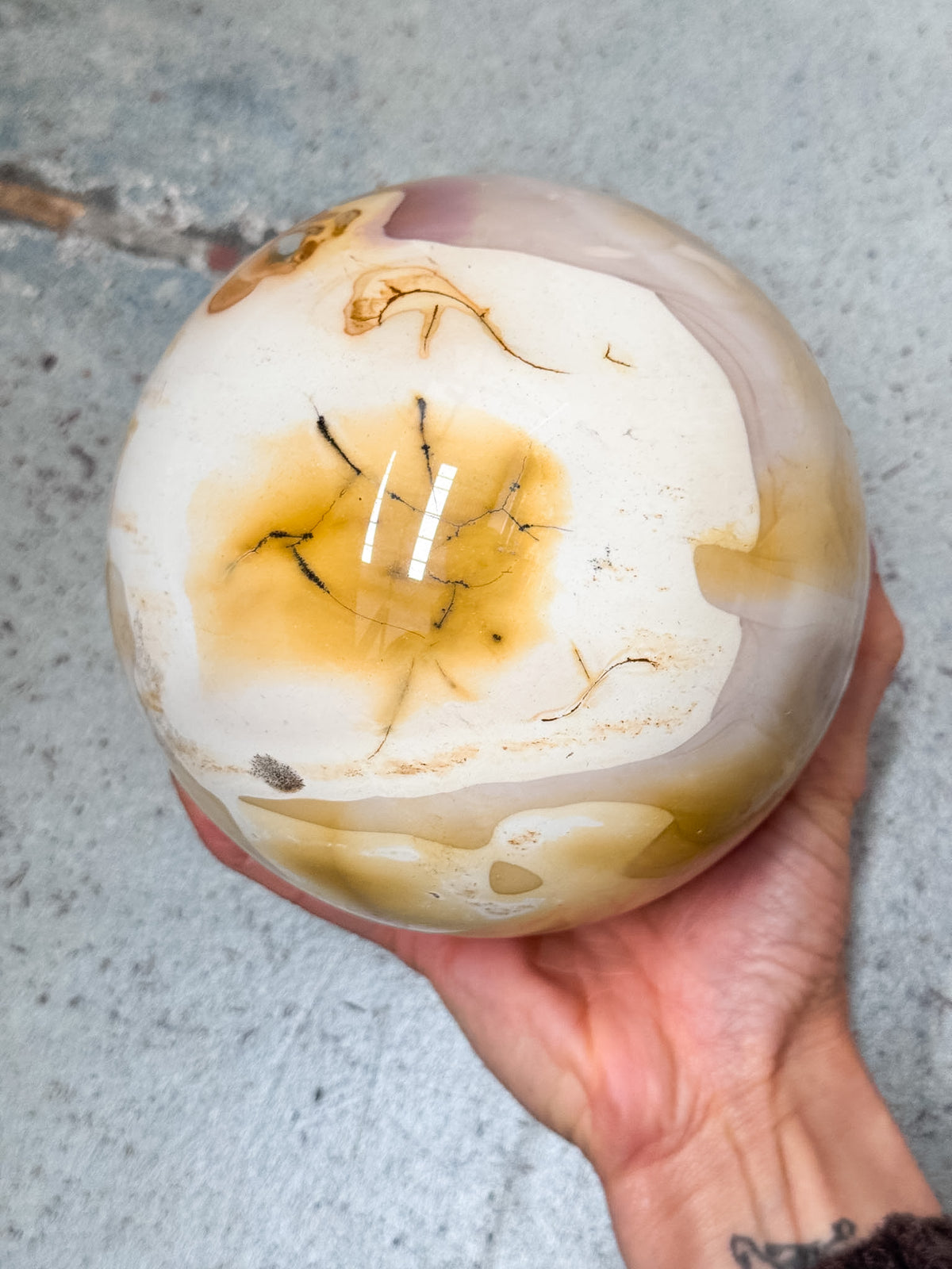 Large Yellow Mookaite Sphere