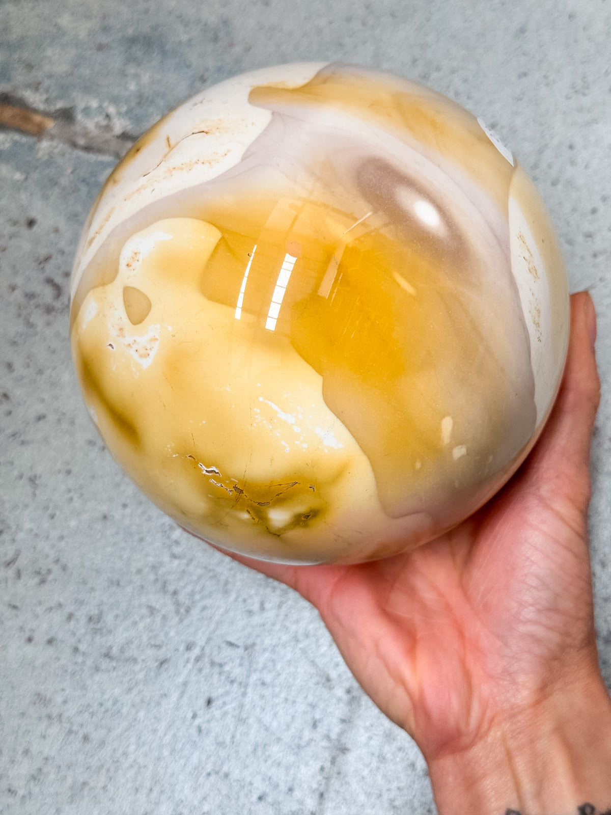 Large Yellow Mookaite Sphere