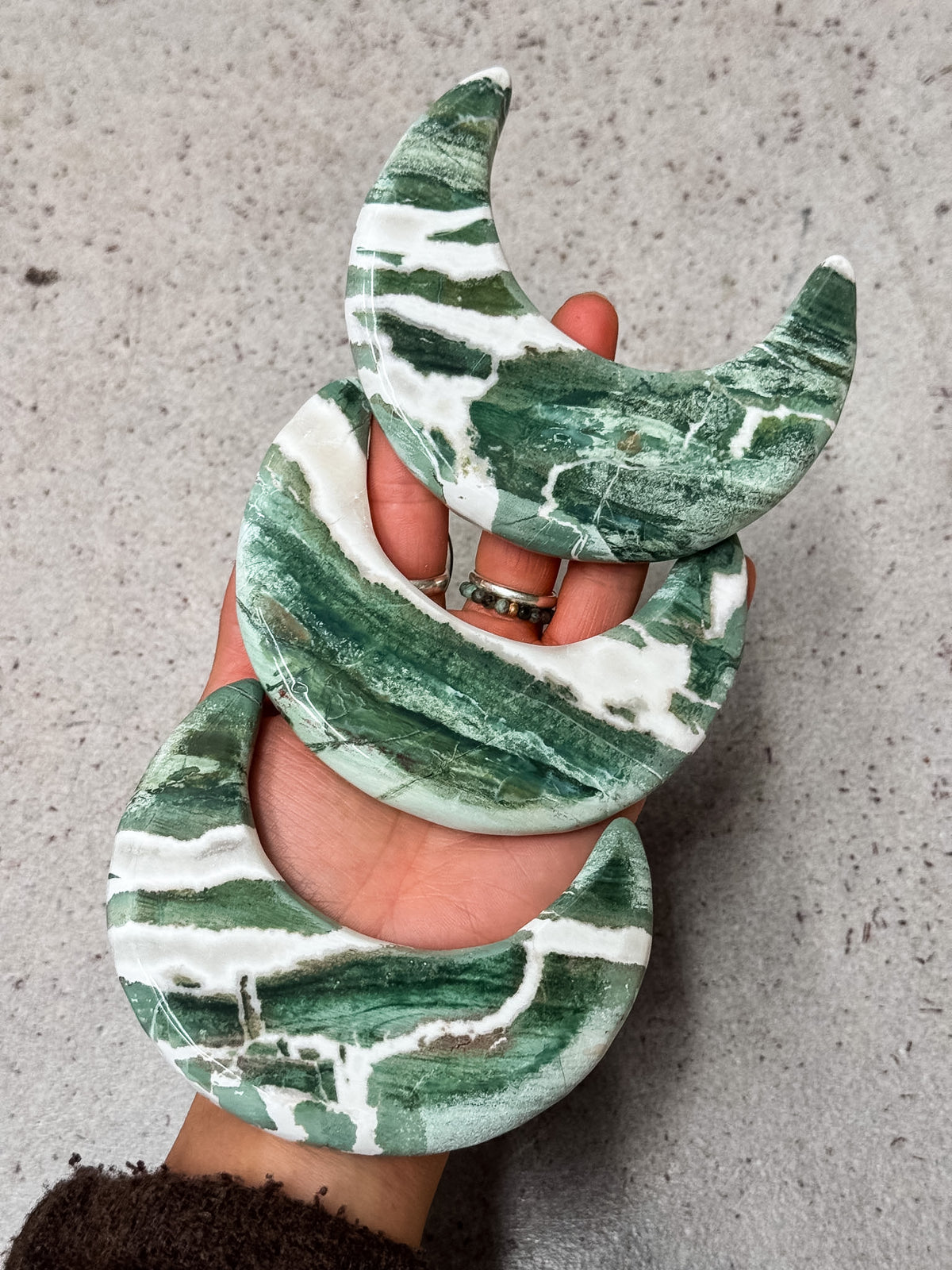 Green Sardonyx Moons