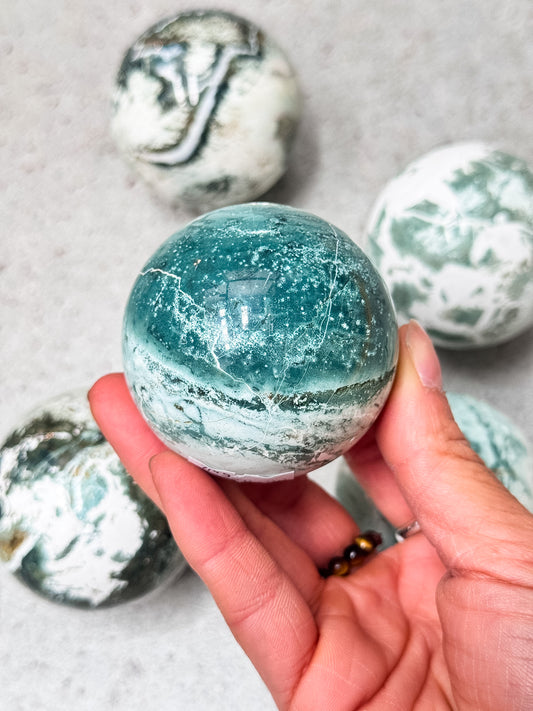 Green Sardonyx Spheres