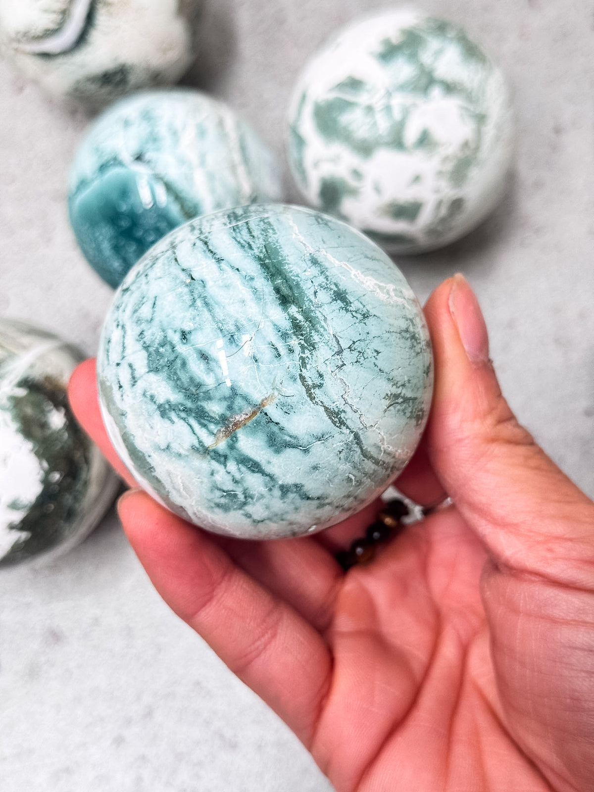 Green Sardonyx Spheres