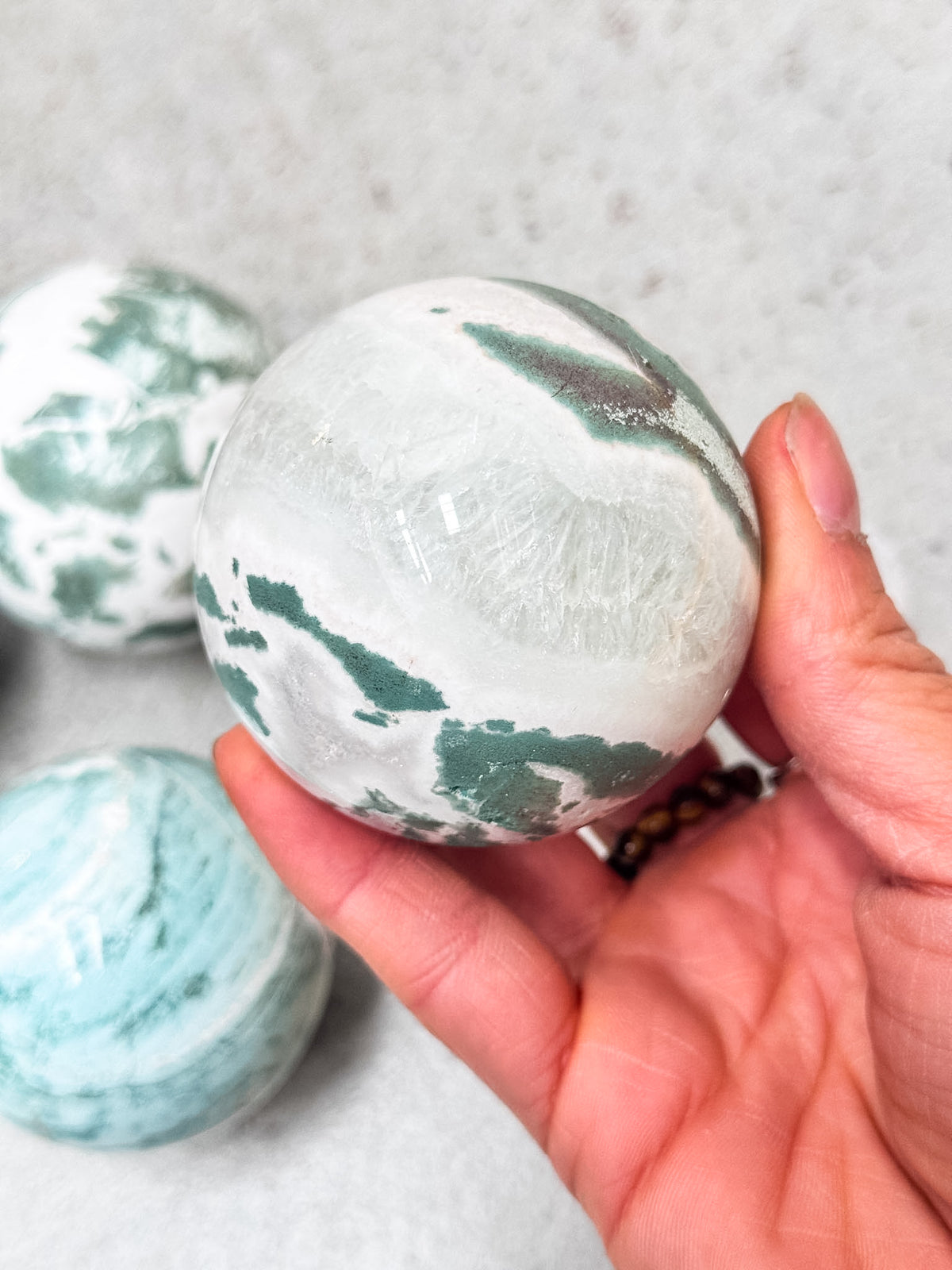 Green Sardonyx Spheres