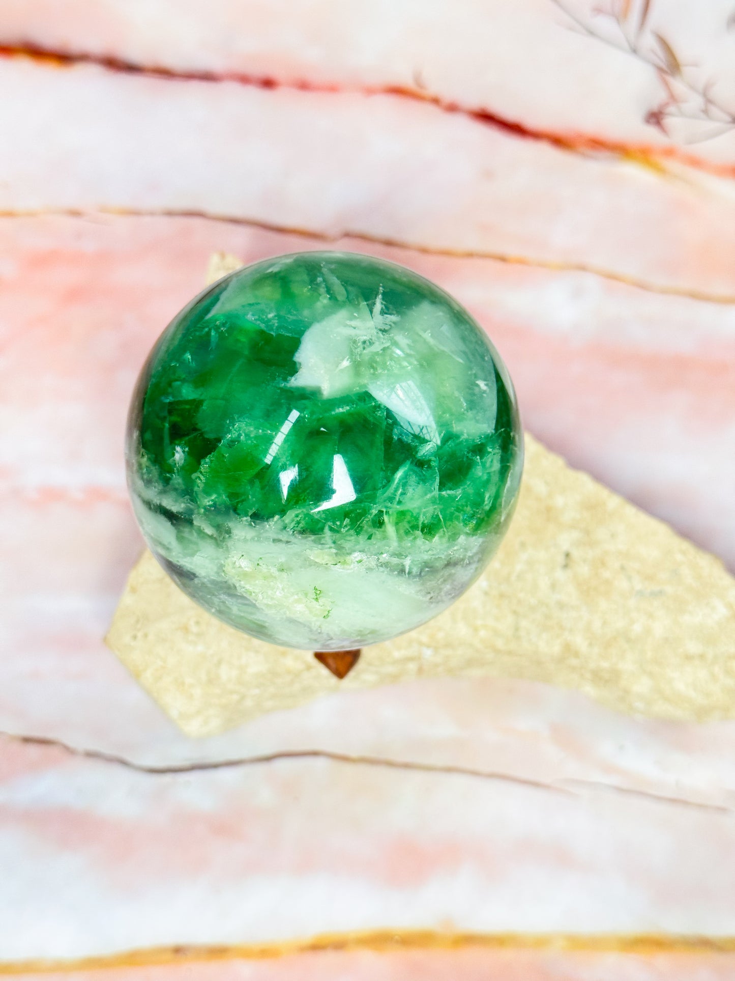 Emerald Fluorite Sphere
