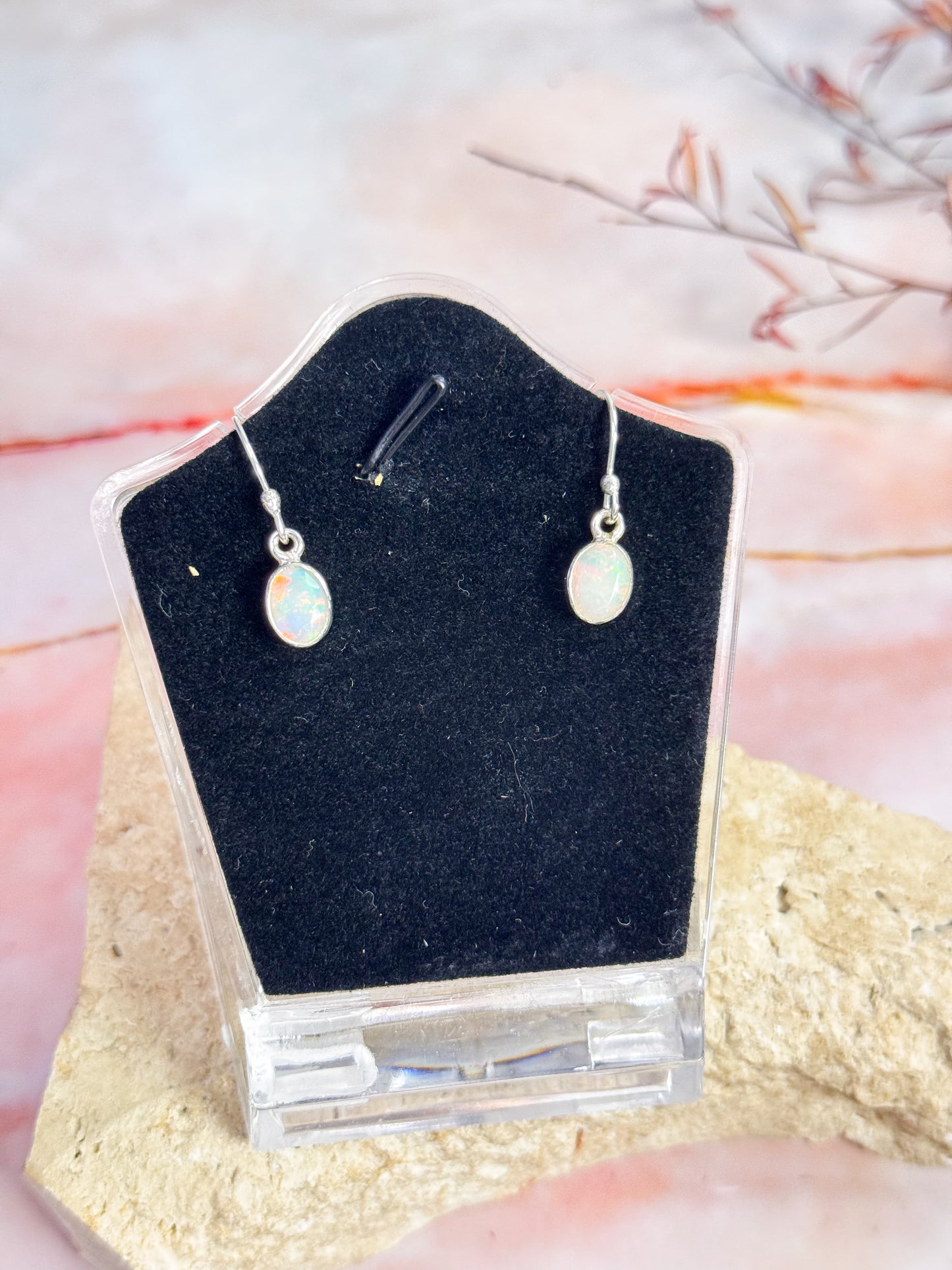 Ethiopian Opal Faceted Earrings