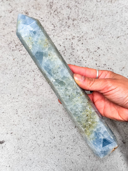 Blue Calcite Tower