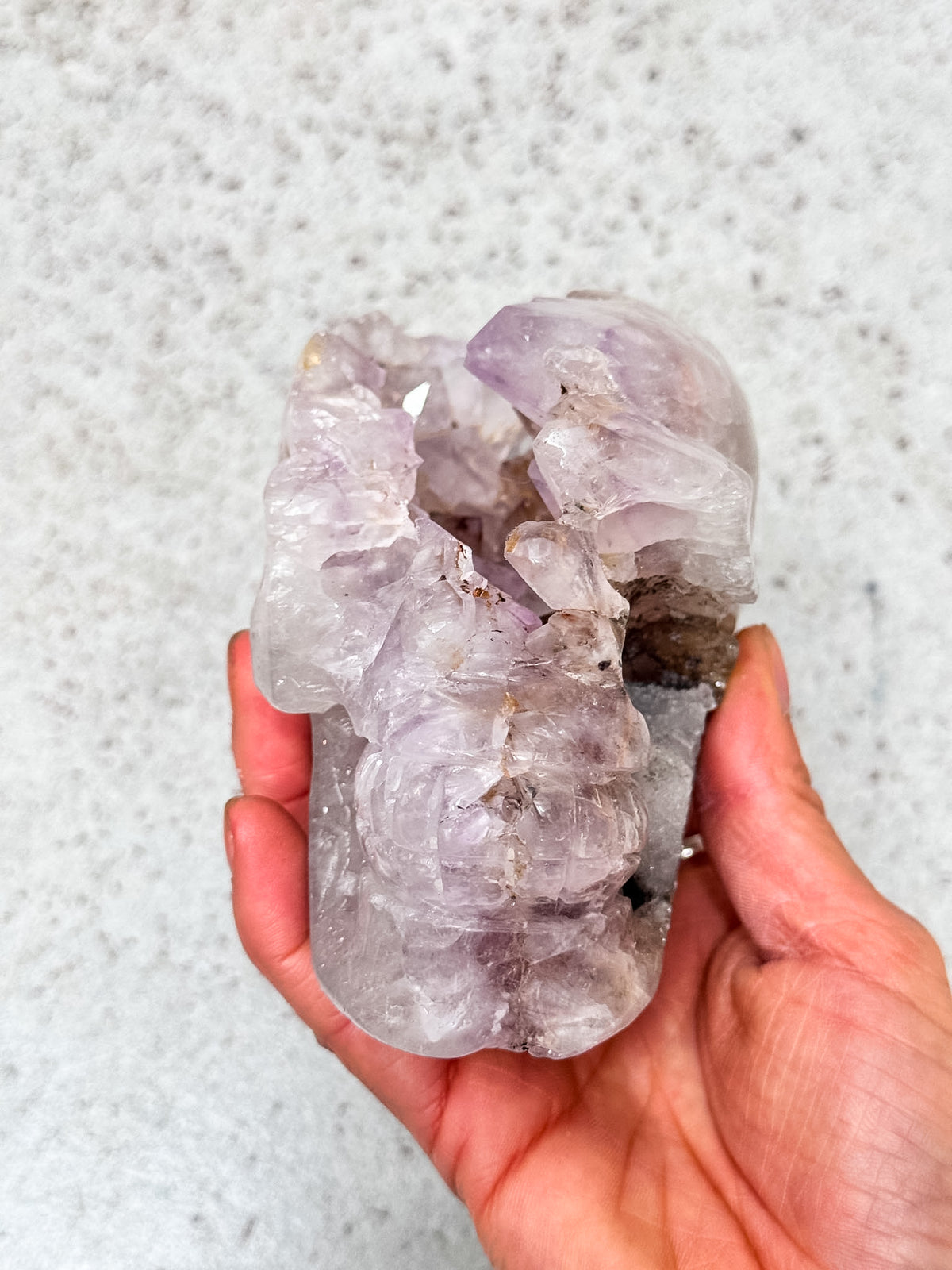 Amethyst Geode Skull