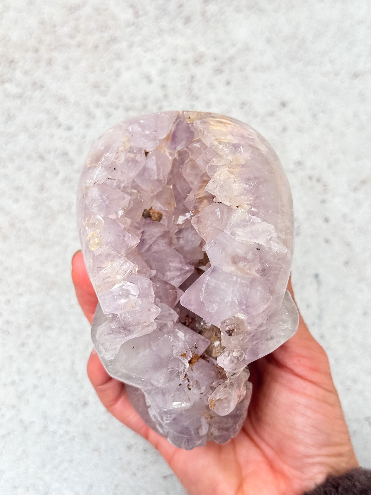Amethyst Geode Skull