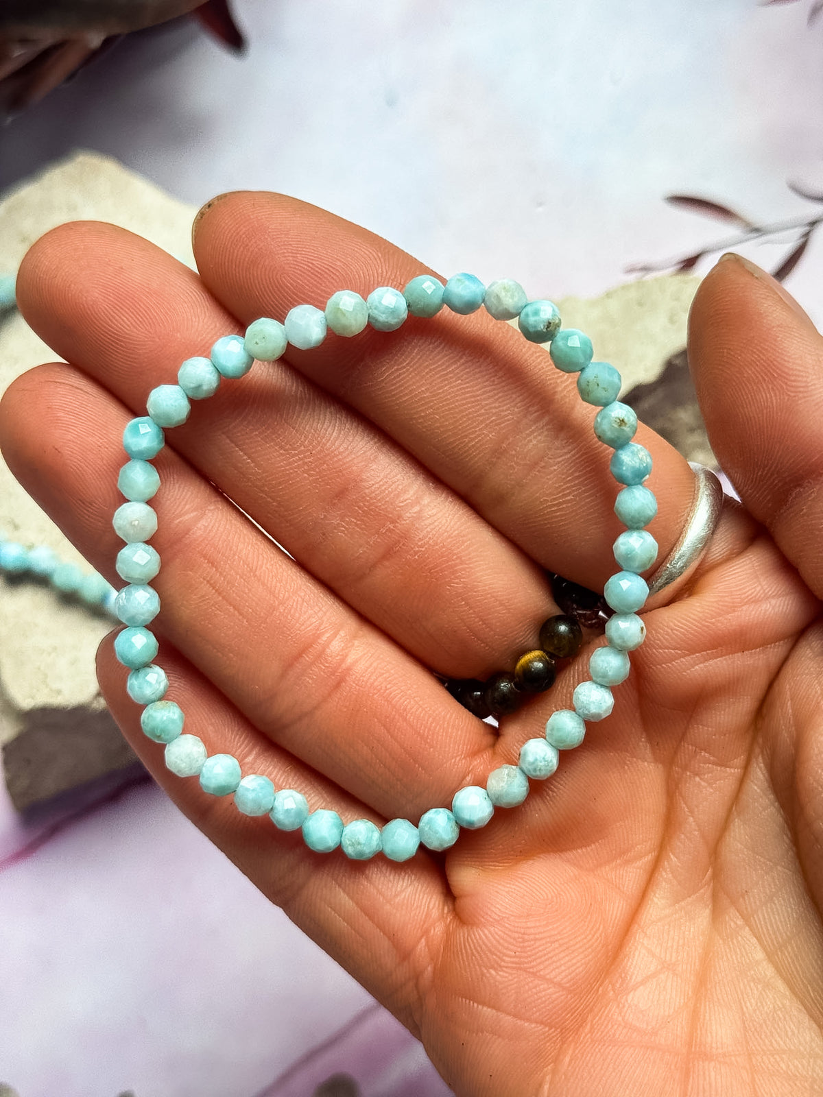 Faceted Larimar Bracelets