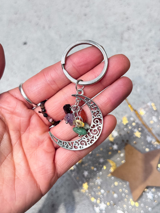 Chakra Moon Key Chains