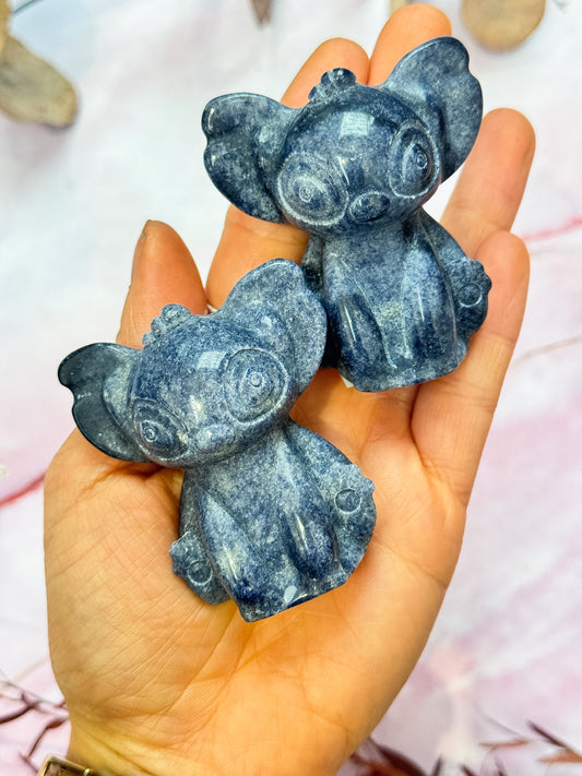 Blue Aventurine Stitch Carvings