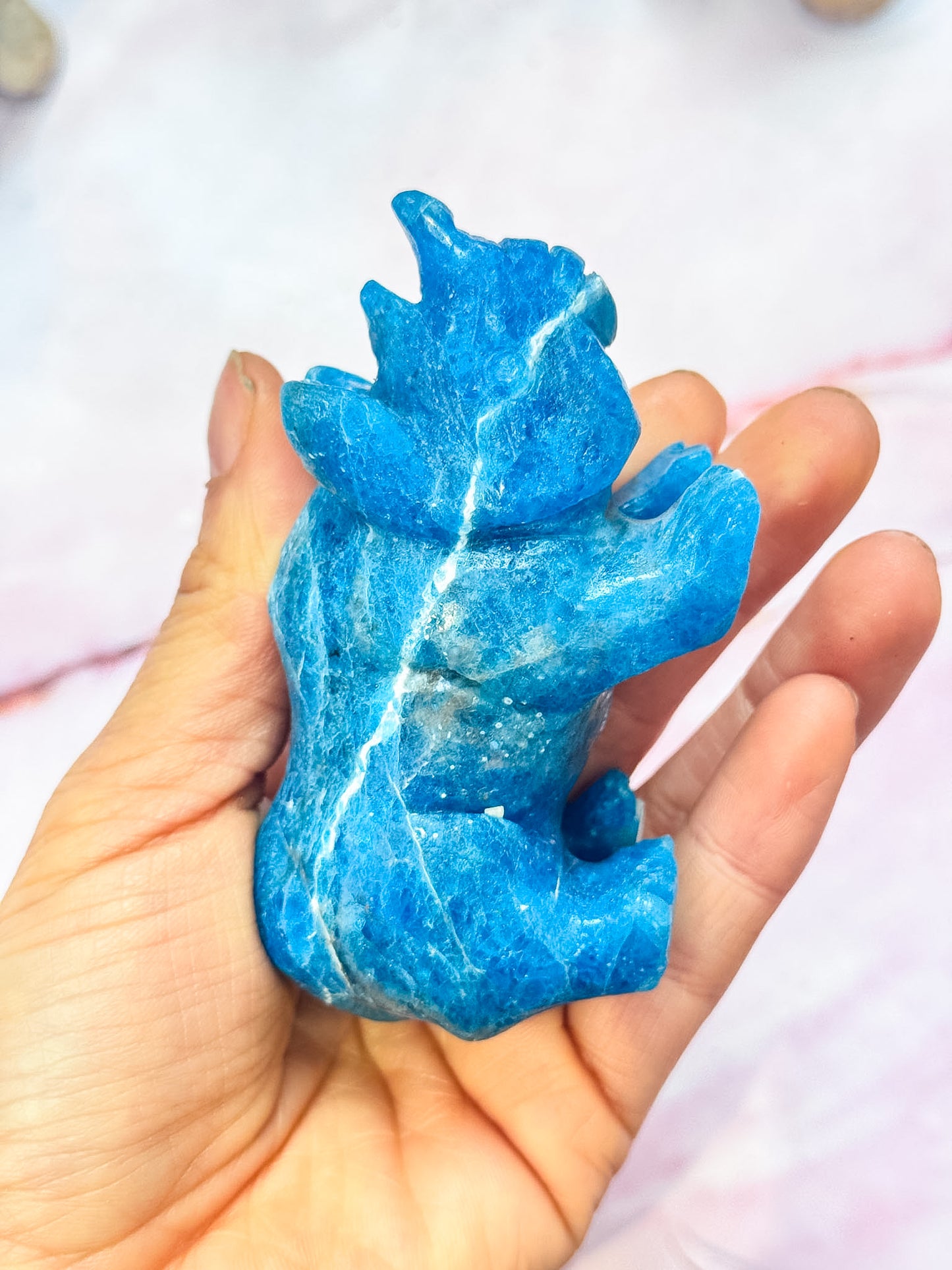 Apatite Rhino Carving