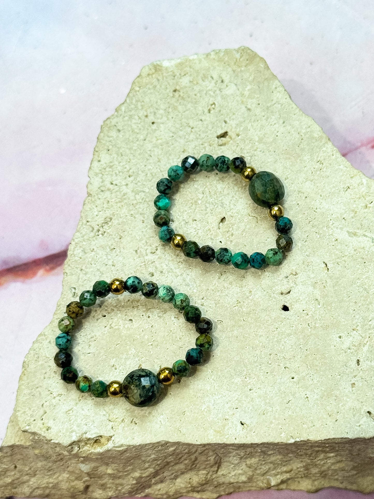 Faceted Anxiety Rings