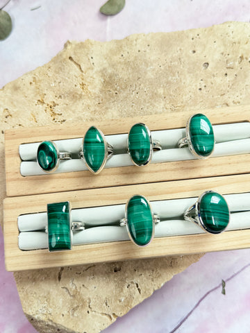 Malachite Rings