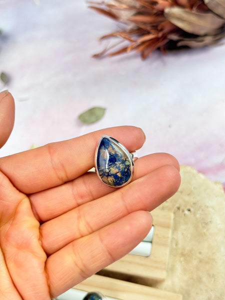 Azurite and Malachite Rings