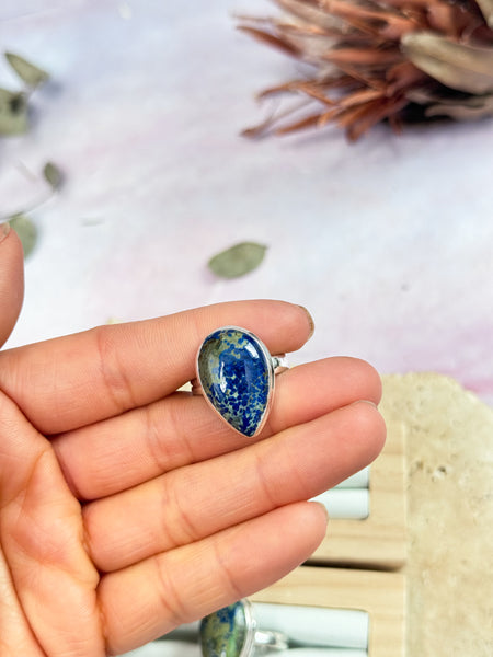 Azurite and Malachite Rings