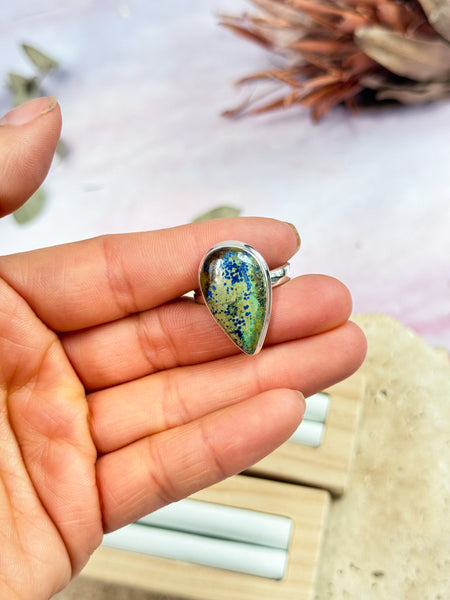 Azurite and Malachite Rings