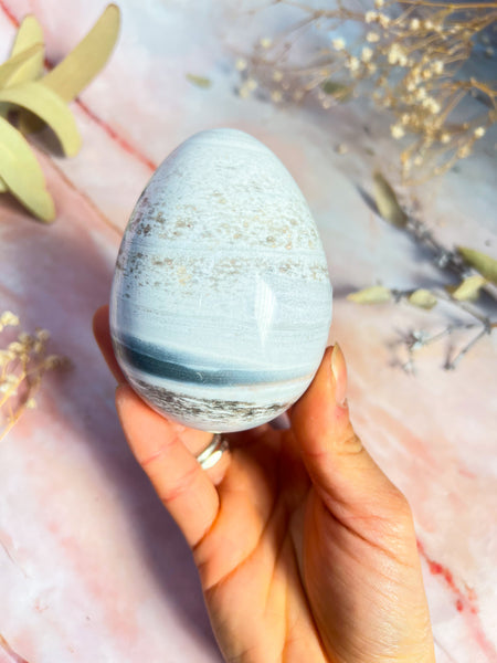 Pastel Ocean Jasper Egg