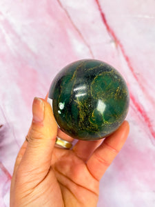 White Orbicular Ocean Jasper Sphere