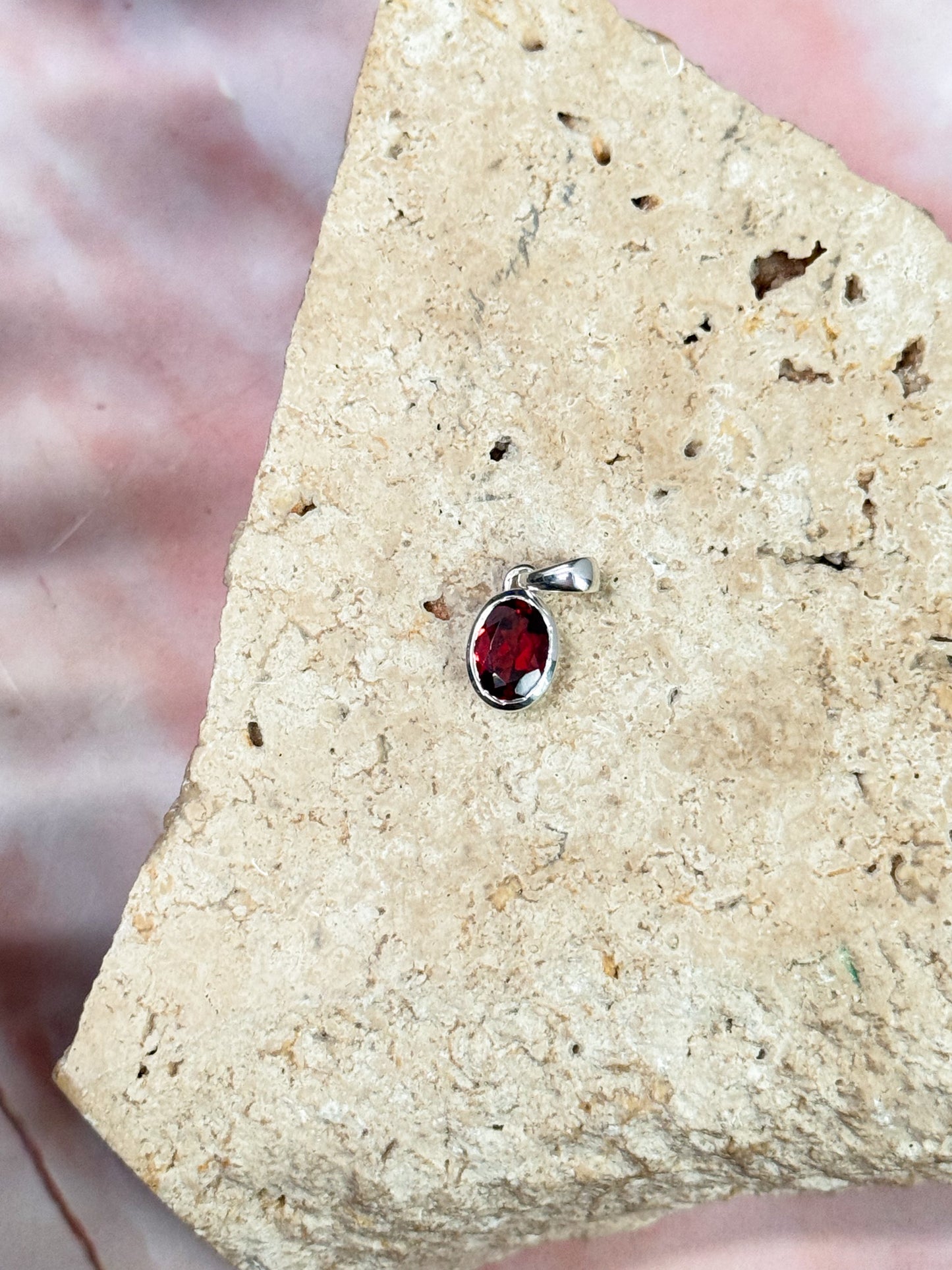 Dainty Garnet Pendants