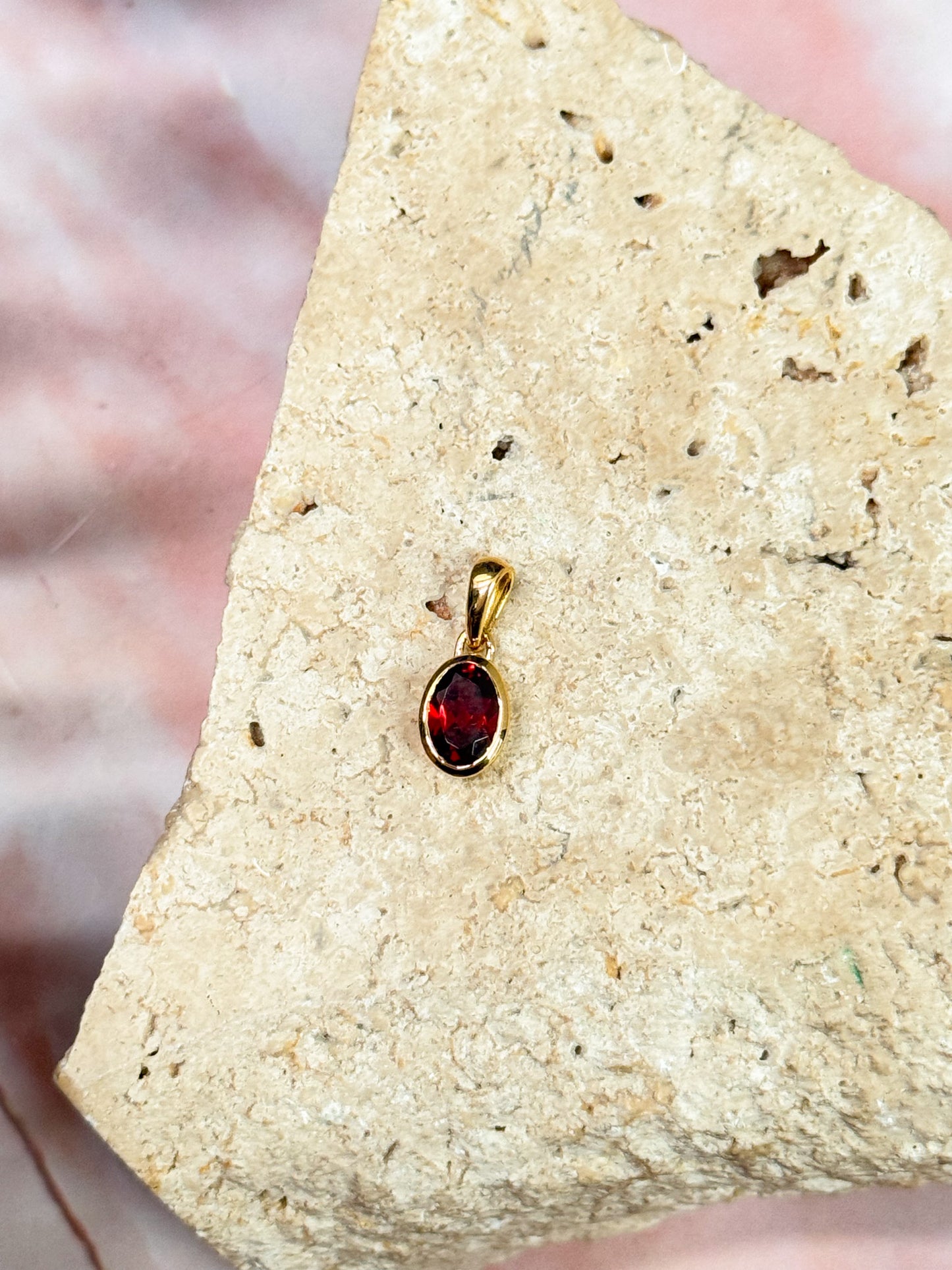 Dainty Garnet Pendants