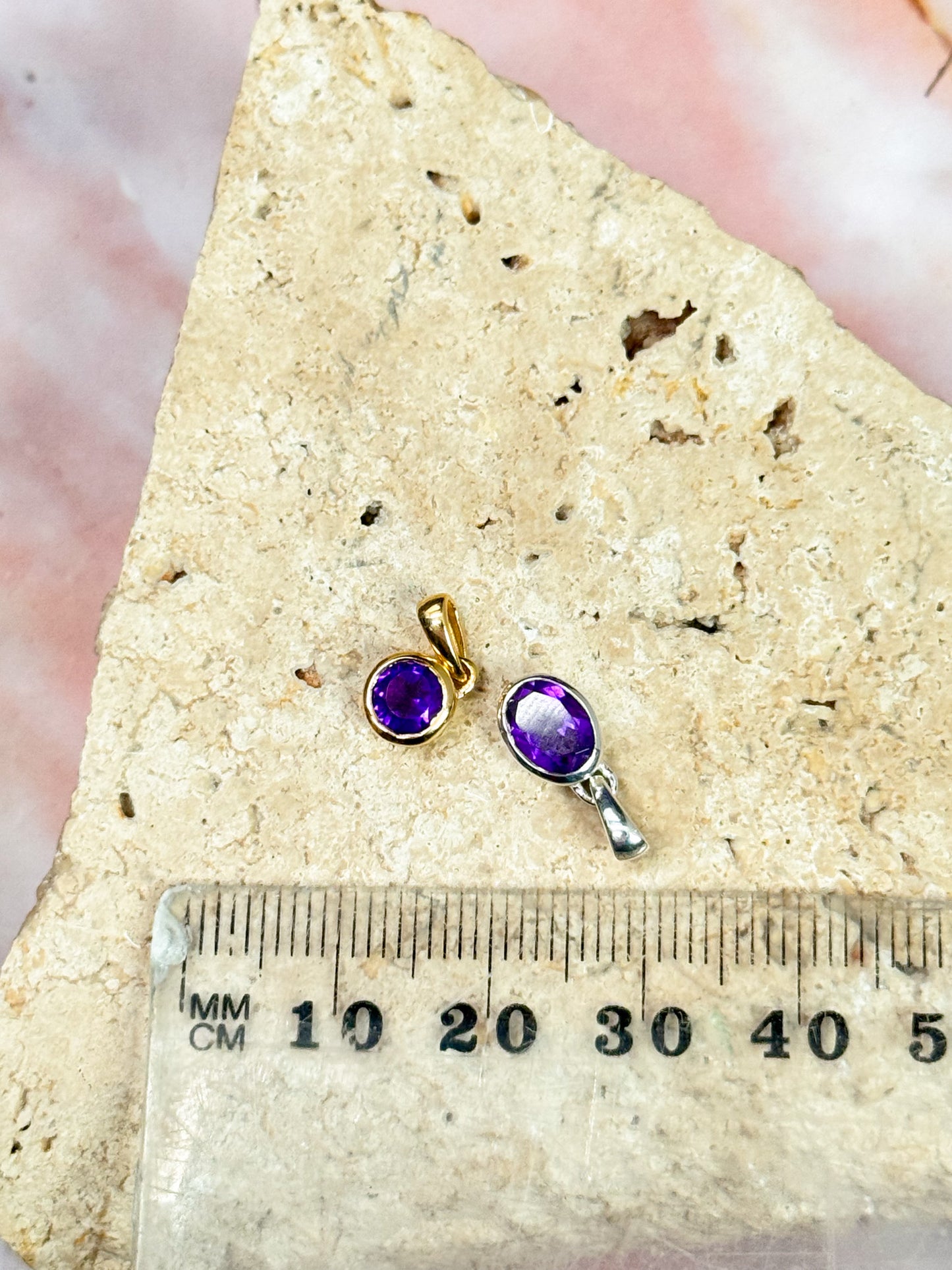 Dainty Amethyst Pendants