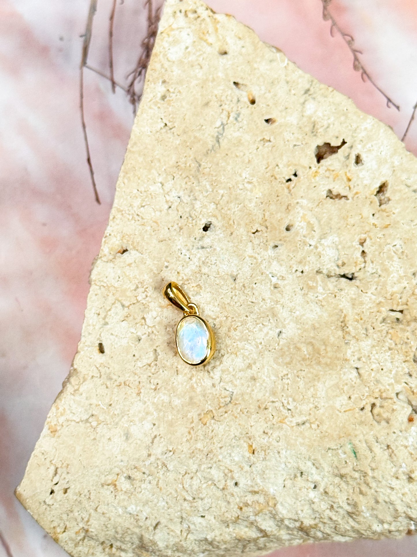 Dainty Moonstone Pendants