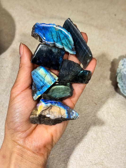 Labradorite Half-Polished Slices