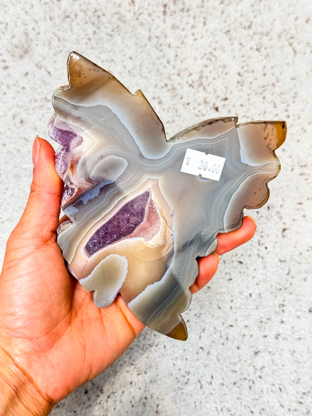 Amethyst and Agate Butterfly