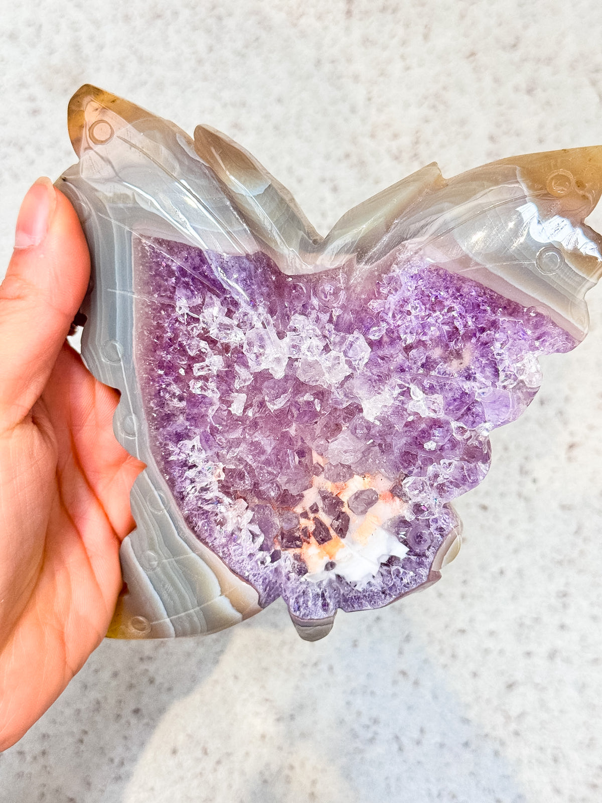 Amethyst and Agate Butterfly