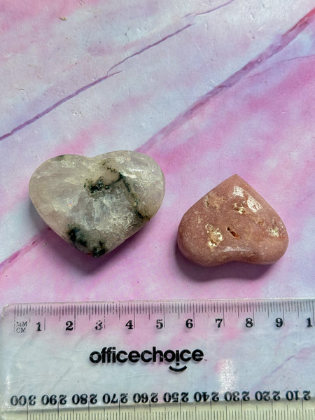 Pink Amethyst Hearts