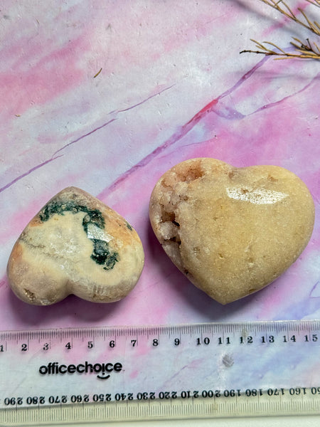 Pink Amethyst Hearts