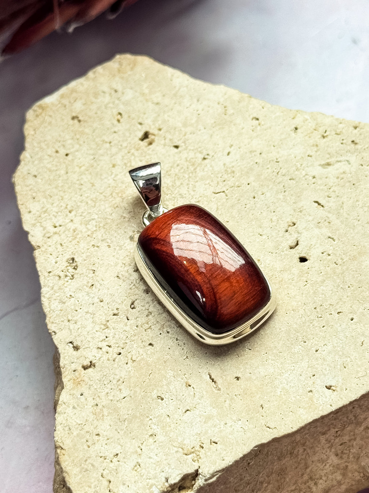 Red Tigers Eye Pendant