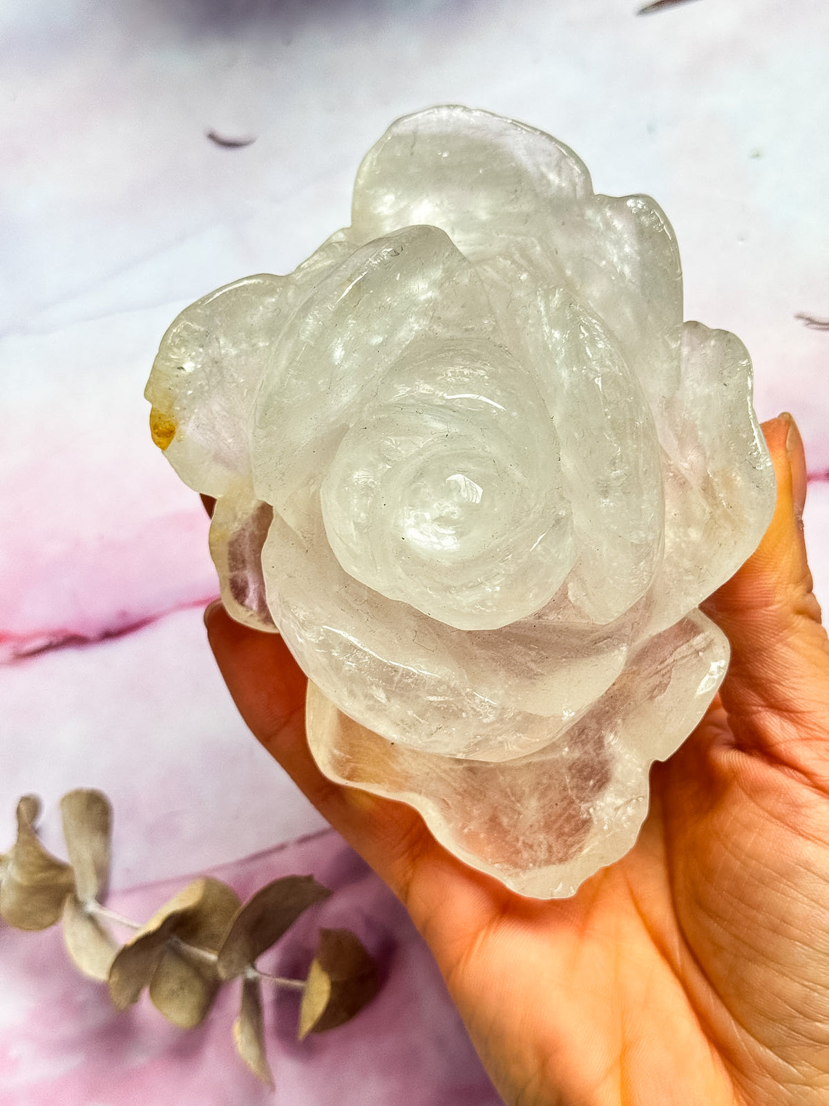 Clear Quartz Rose