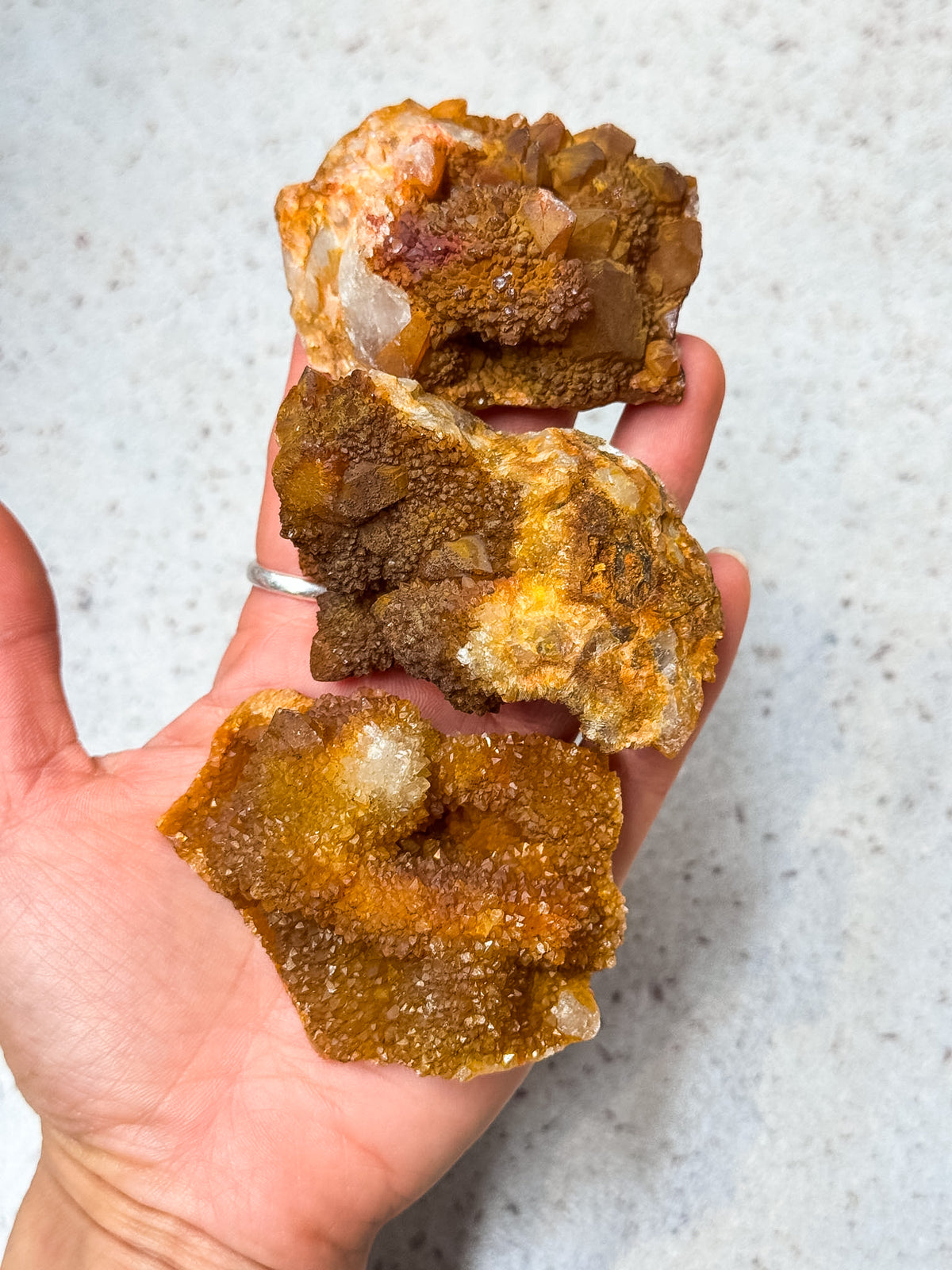 Limonite Spirit Quartz Clusters