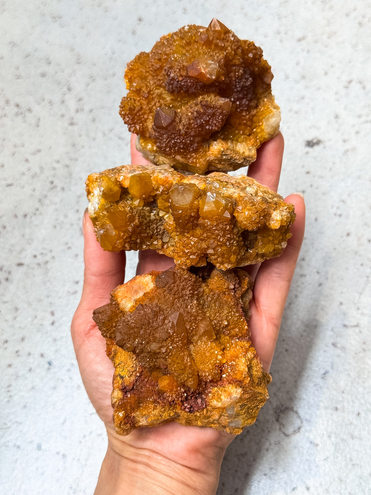 Limonite Spirit Quartz Clusters