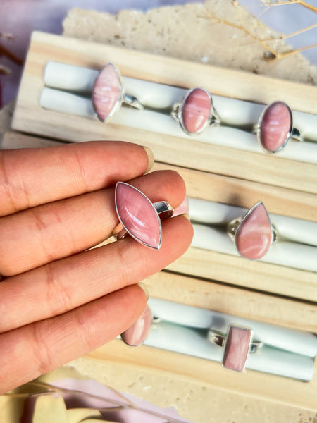 Australian Pink Opal Rings