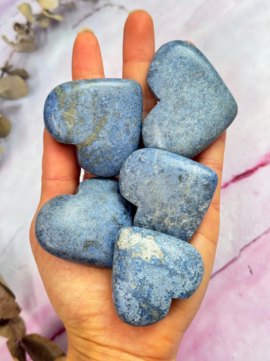 Dumortierite Hearts