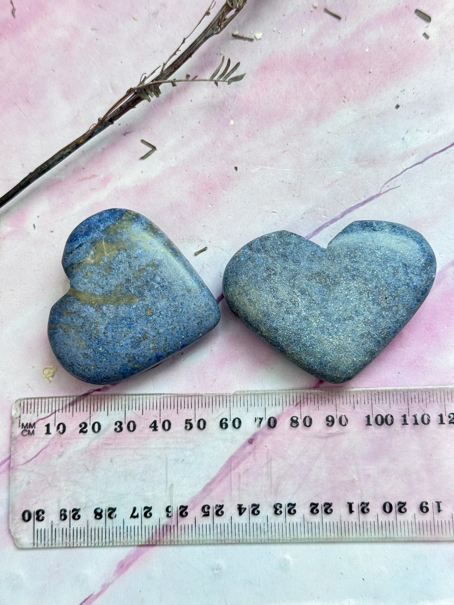 Dumortierite Hearts