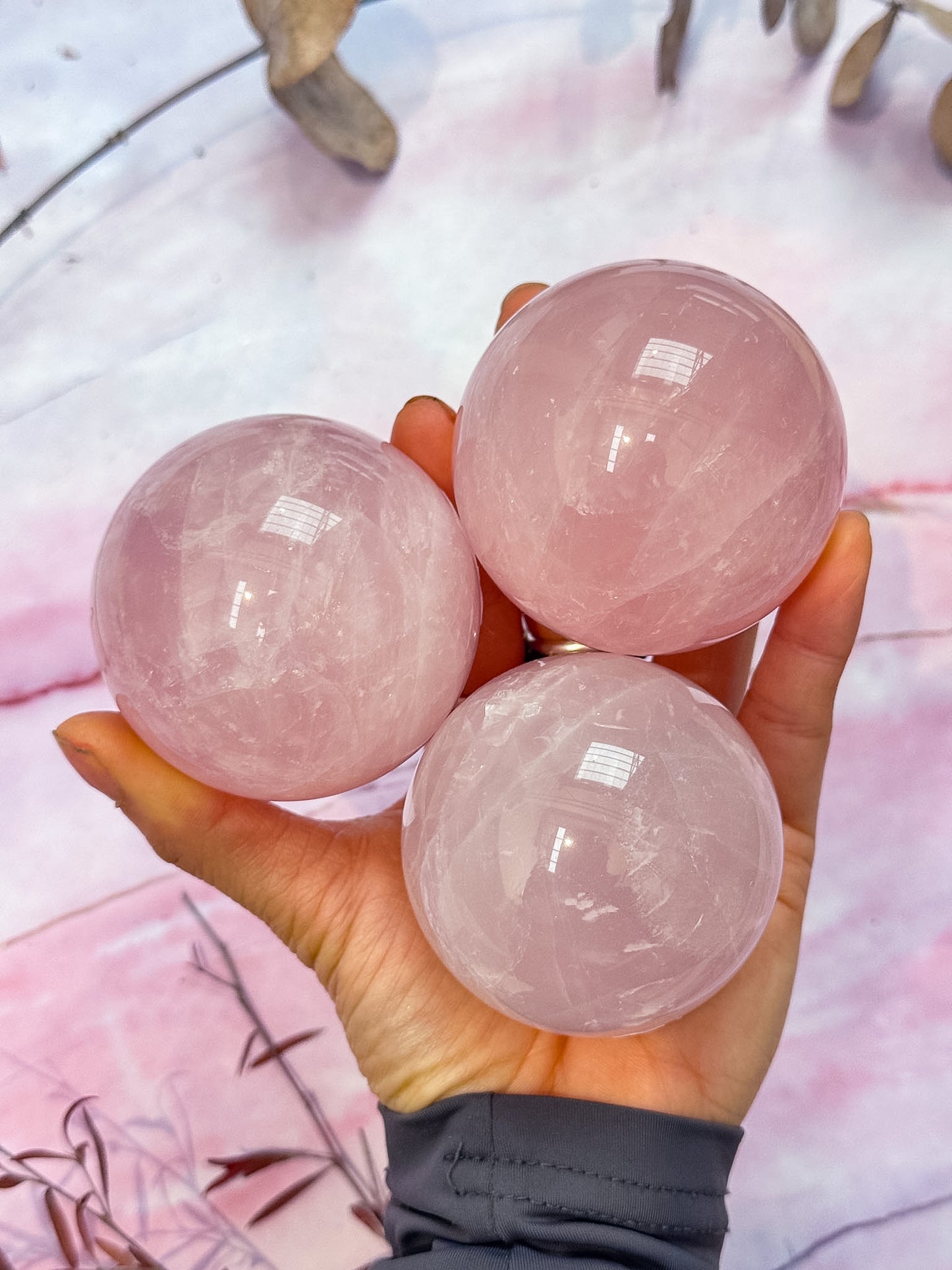 Rose Quartz Spheres