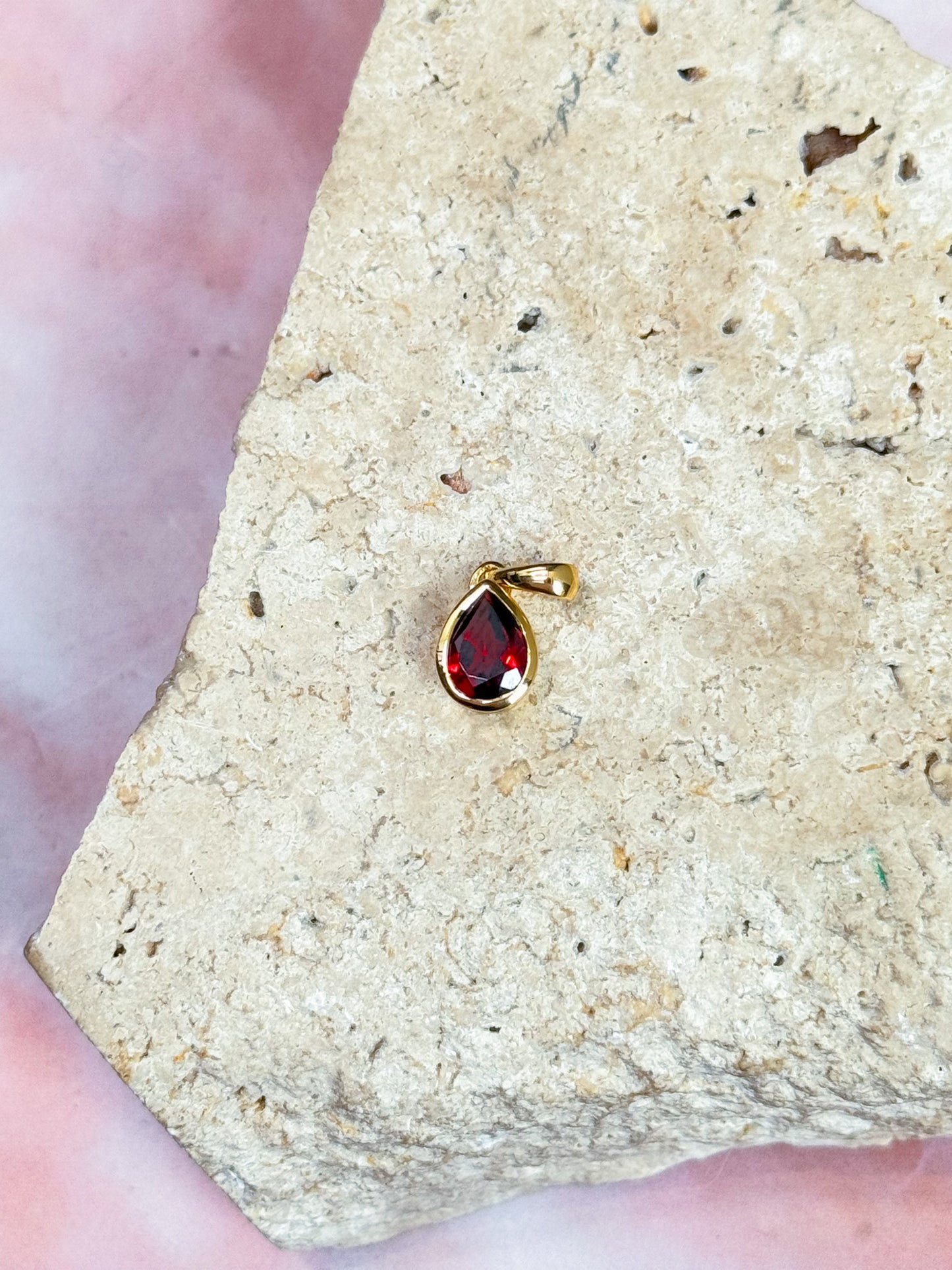 Dainty Garnet Pendants