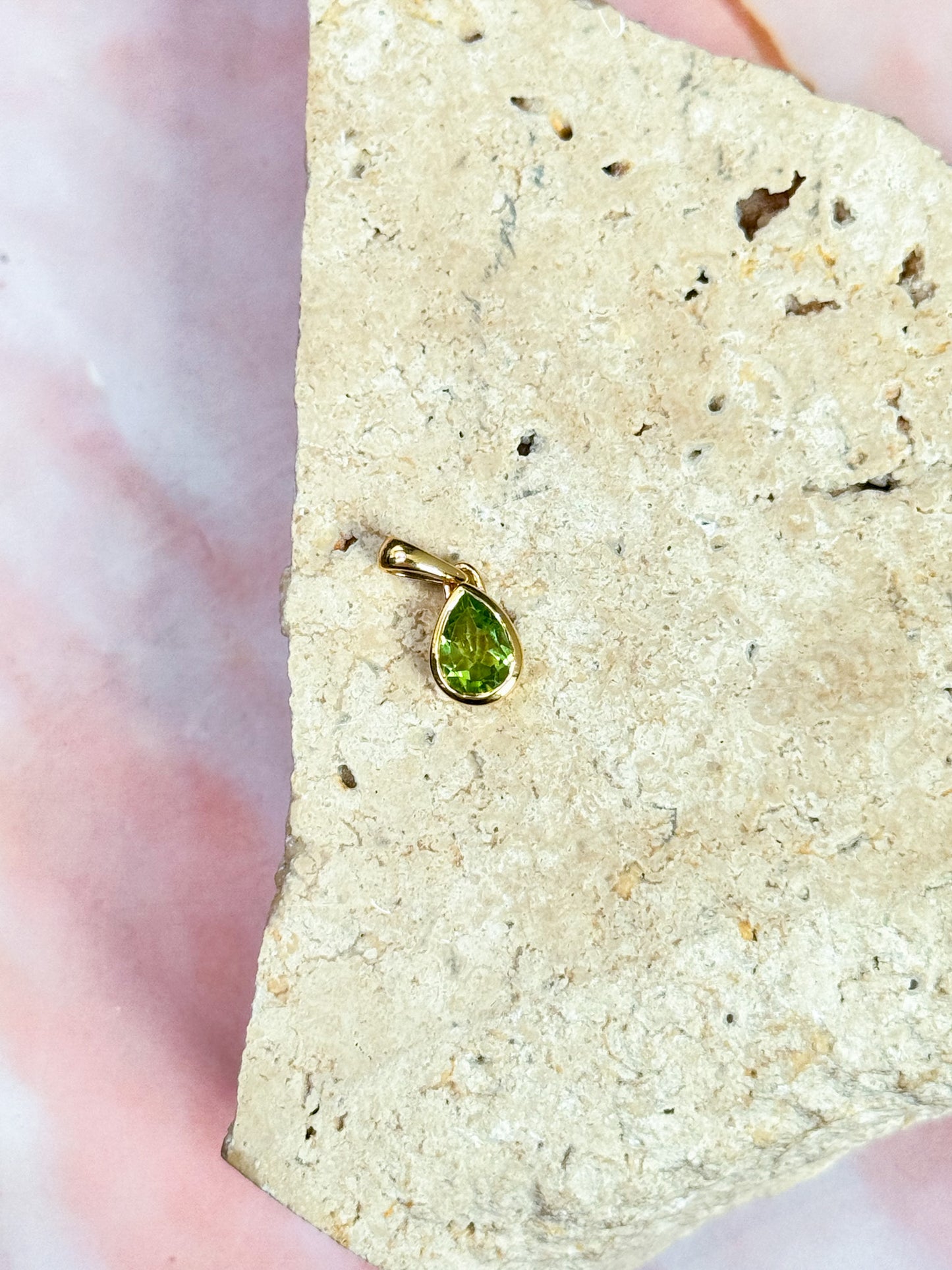Dainty Peridot Pendants