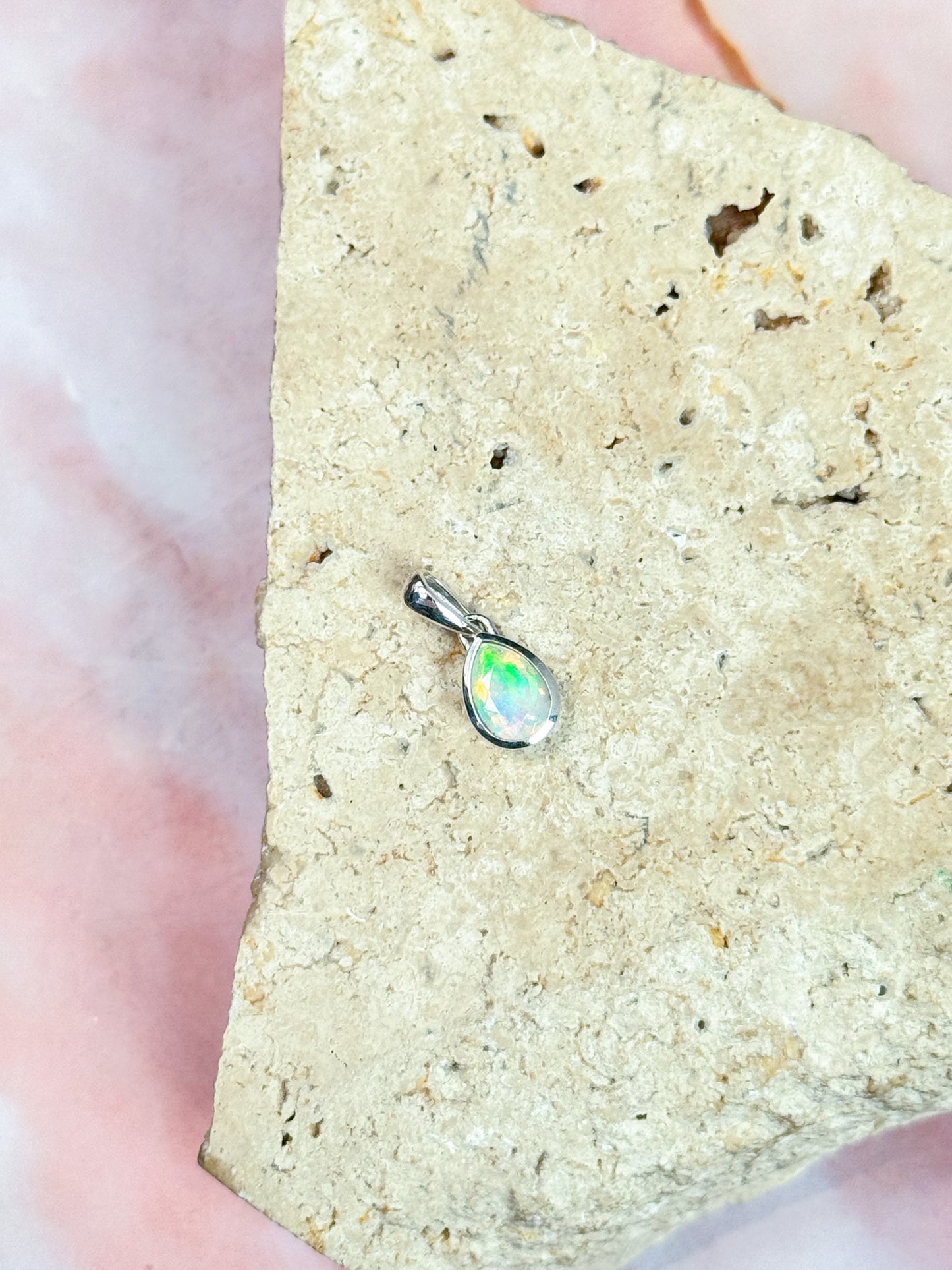 Dainty Ethiopian Opal Pendants